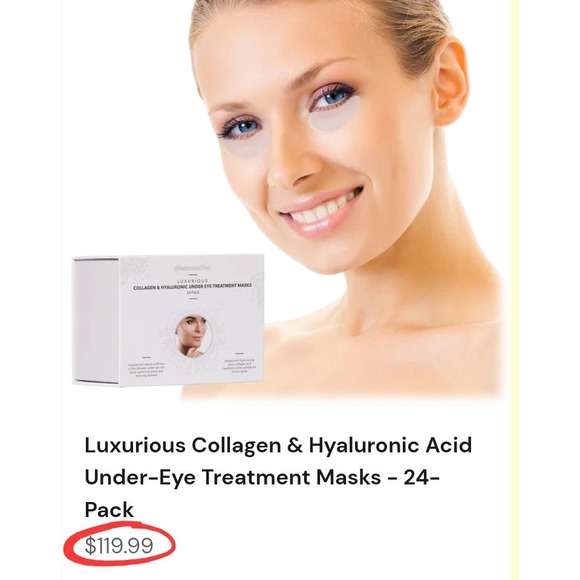 GLOSSMETICS COLLAGEN & HYALURONIC ACID UNDER-EYE TREATMENT MASKS 24-PACK - Picture 4 of 5